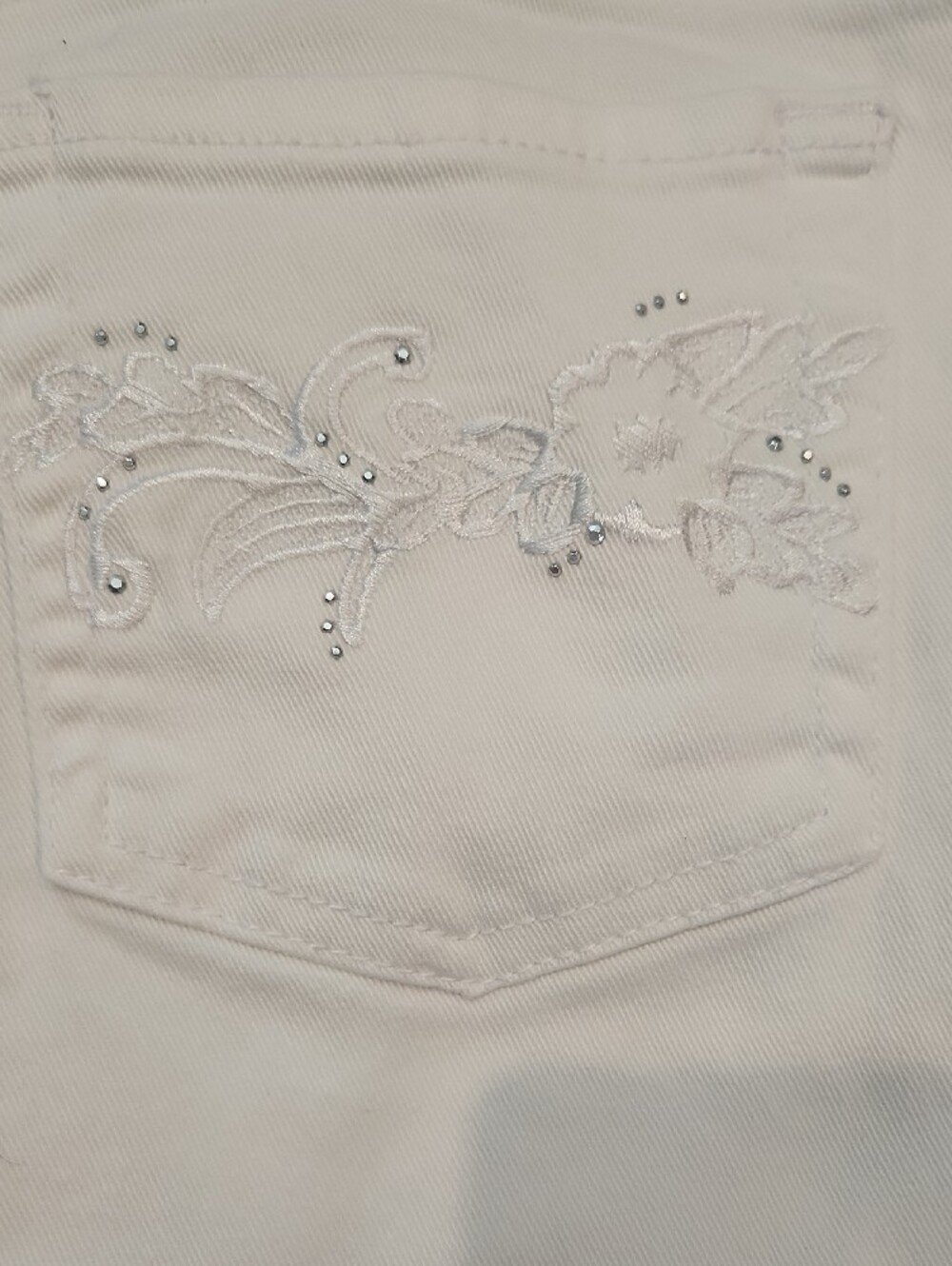 Gloria Vanderbilt White Straight-Leg Jeans Size 12 - Picture 6 of 7